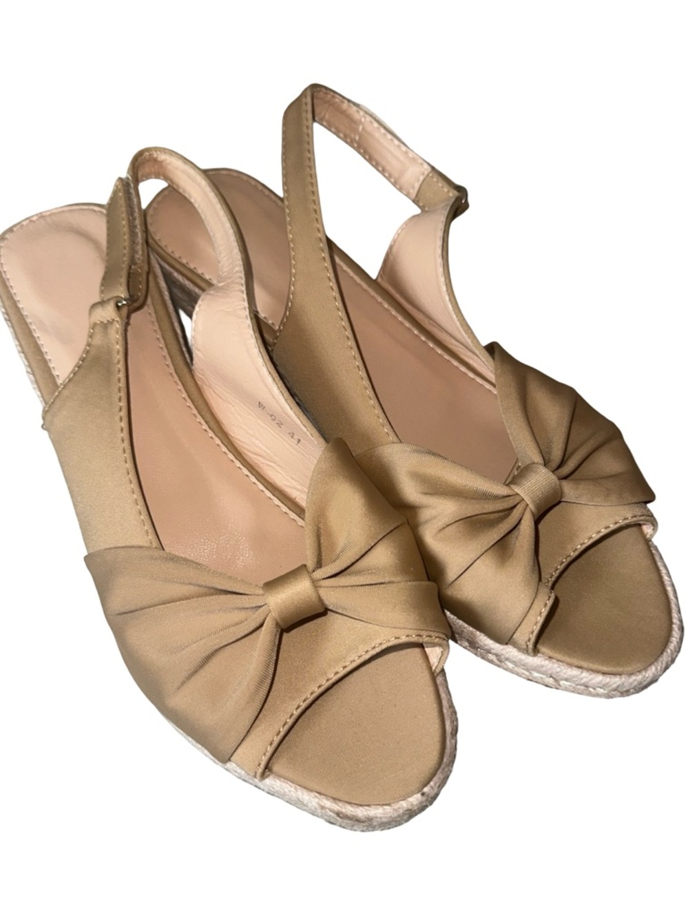 Women’s Tan Bow Espadrille Slingback Sandals